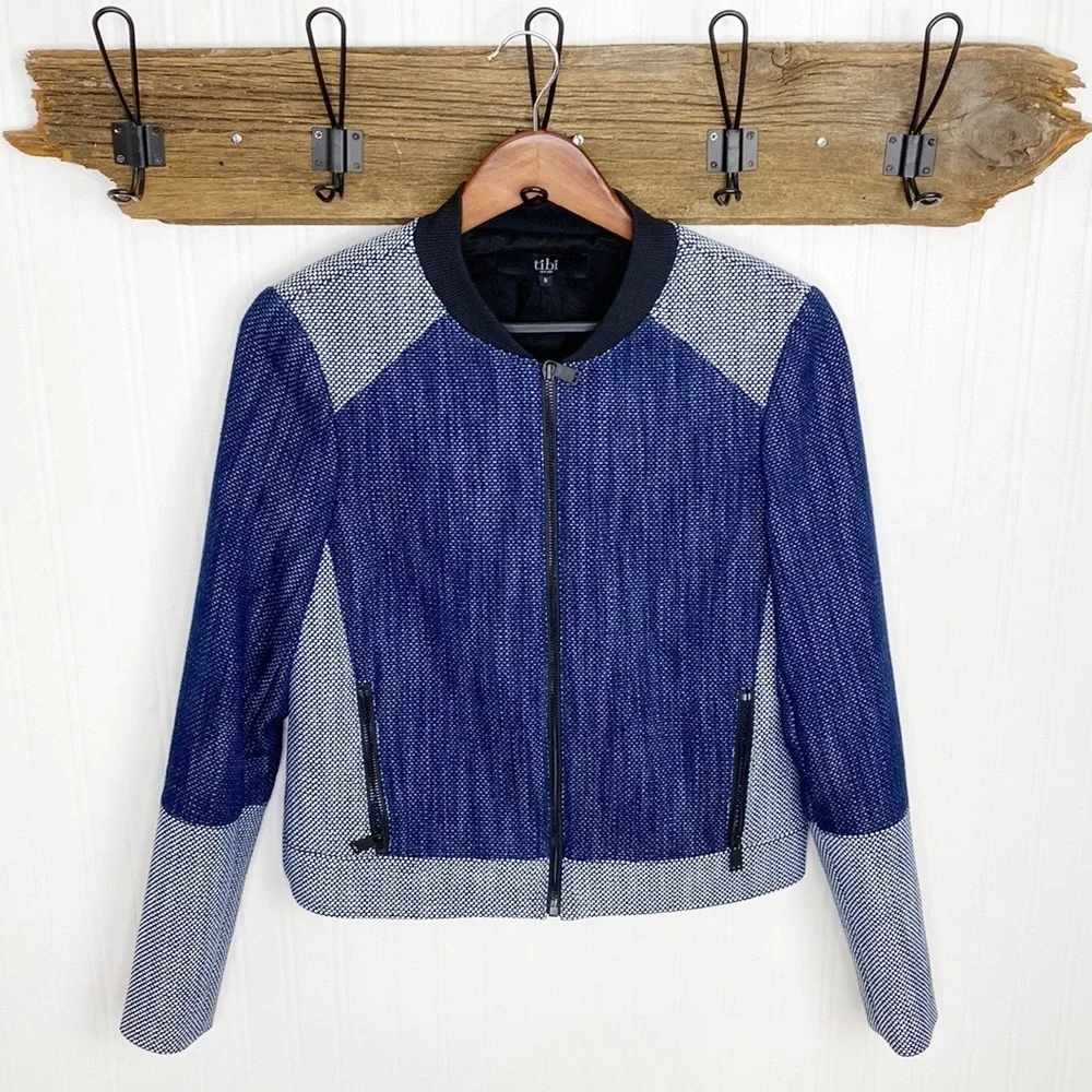Tibi Jacket Colorblock Full Zip - Picture 6 of 11